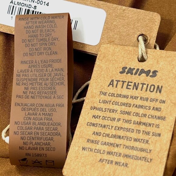 SKIMS Swim One Shoulder Monokini Almond Womens Small - Picture 10 of 12